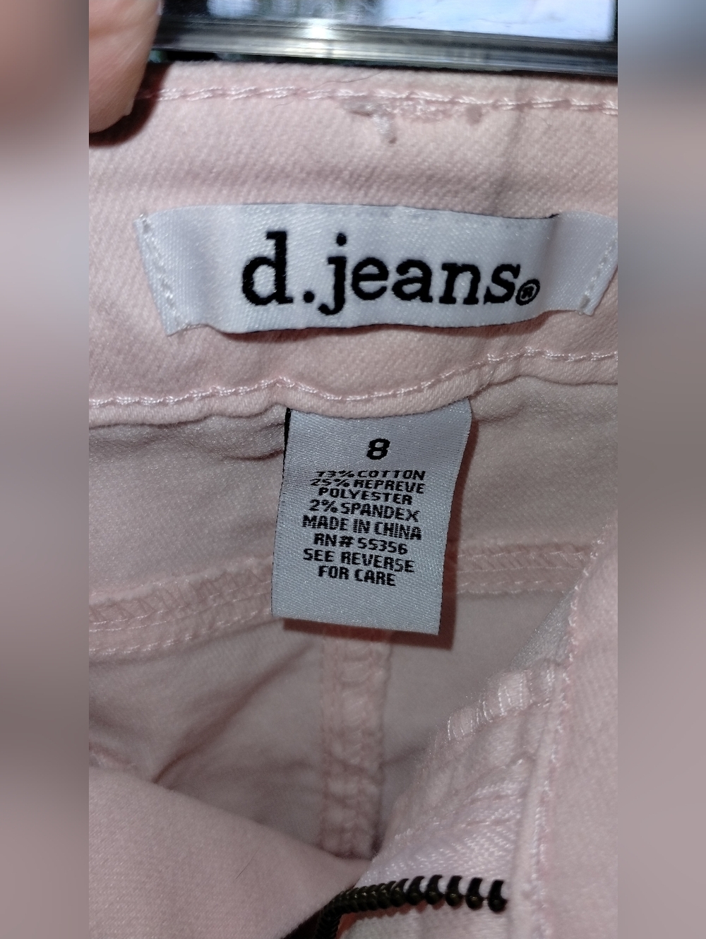 d.jeans Pale Pink High Waist Ankle Jeans - Picture 8 of 9